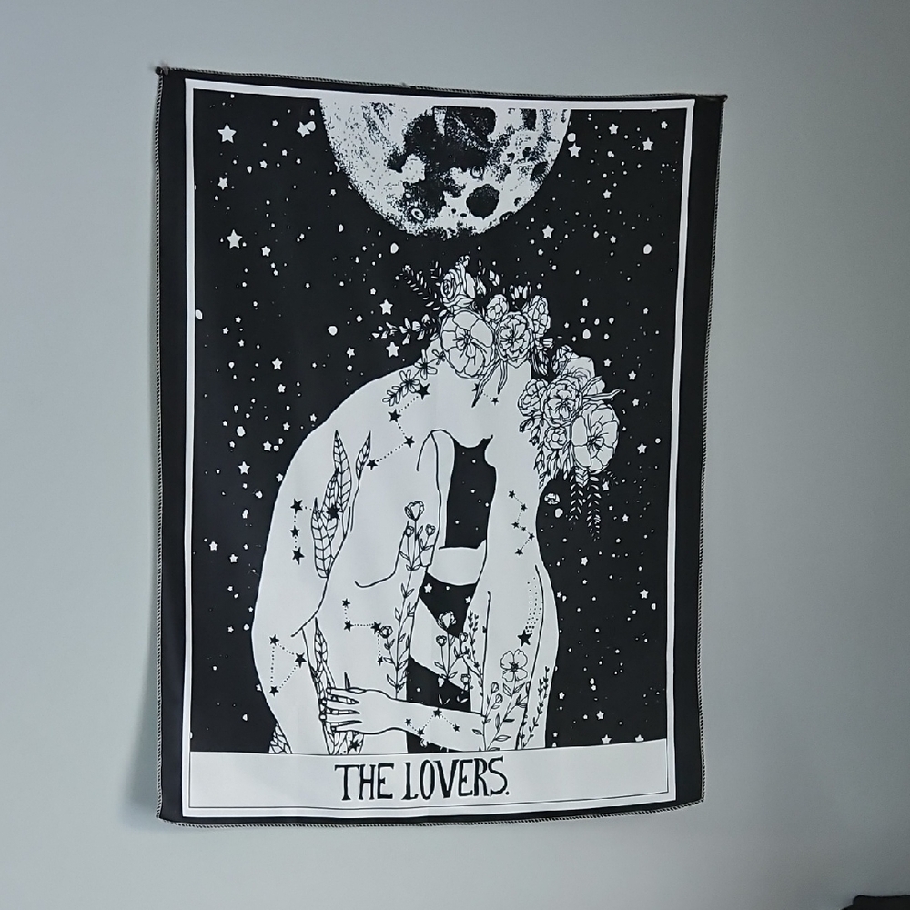 The Lovers Tarot Card Wall Tapestry